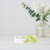 GREEN TROPICAL PALM FAUNA EARRING STUD DISPLAY MINI VISITENKARTE (Stehend Vorderseite)