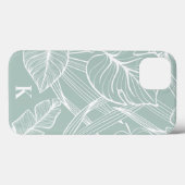 Green Tropical Palm Leaf Muster Case-Mate iPhone Hülle (Rückseite (Horizontal))
