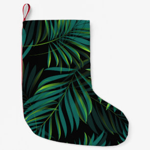 Green tropical palm leaves. Seamless pattern graph Kleiner Weihnachtsstrumpf