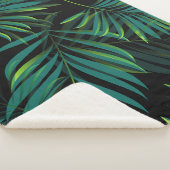 Green tropical palm leaves. Seamless pattern graph Sherpadecke (3/4)