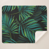 Green tropical palm leaves. Seamless pattern graph Sherpadecke (Vorderseite (Horizontal))