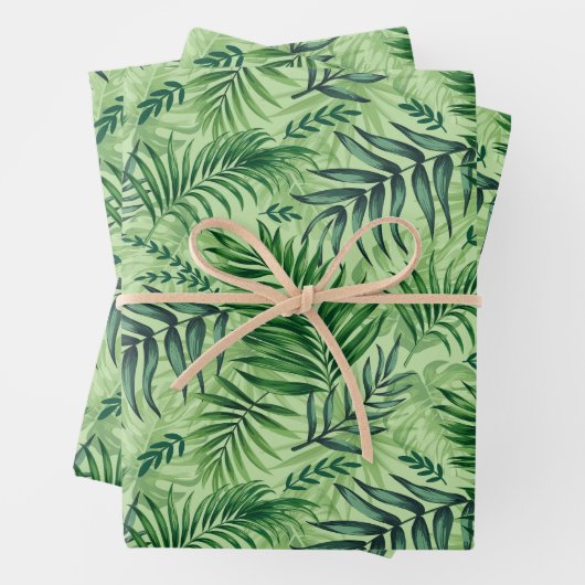 Green Tropical Palm & Monstera Blätter (Beispiel)
