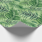 Green Tropical Palm & Monstera Blätter Geschenkpapier (Ecke)