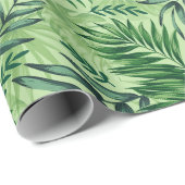 Green Tropical Palm & Monstera Blätter Geschenkpapier (Rolleneckpunkt)