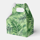 Green Tropical Palm & Monstera Blätter Geschenkschachtel (Rückseite)