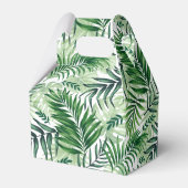 Green Tropical Palm & Monstera Blätter Geschenkschachtel (Rückseite)