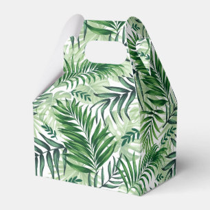 Green Tropical Palm & Monstera Blätter Geschenkschachtel