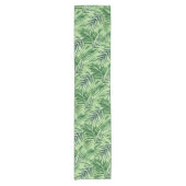 Green Tropical Palm & Monstera Blätter Kurzer Tischläufer (Vorderseite)