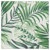 Green Tropical Palm & Monstera Blätter Stoff (Nahaufnahme)