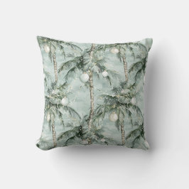 Green Tropical Palm Trees Christmas Kissen