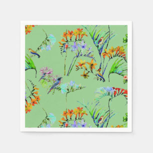 Green Tropical Paradise Party Napkins Serviette
