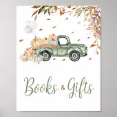 Green Truck Pumpkin Bücher und Geschenke Kinderdus Poster (Vorne)