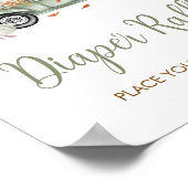 Green Truck Pumpkin Diaper Raffle Baby Dusche Poster (Ecke)