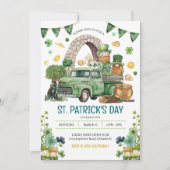 Green Truck St. Patricks Day Leprechaun Gnomes Einladung (Vorderseite)