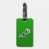 Green Trumpet Gepäckanhänger (Rückseite vertikal)