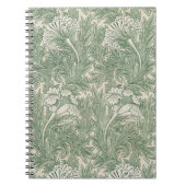 Green Tulips William Morris Spiral Notebook Notizblock (Vorderseite)