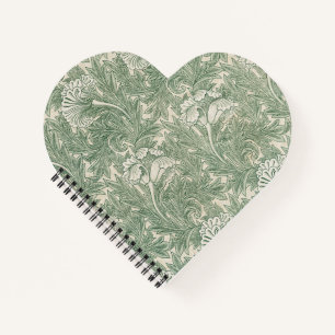 Green Tulips William Morris Spiral Notebook Notizblock