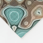 Green Türkise Brown Angesagt Bohemisch Bali Art Mo Fleecedecke (Ecke)