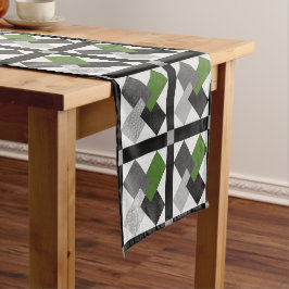 Green "Turn a Friendly Card" Table Runner Kurzer Tischläufer