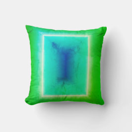 Green Turquoise Door Neon Illusion Effekt Kissen