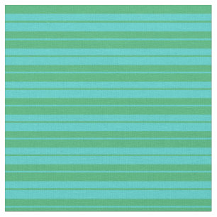 Green & Turquoise Streifen/Linienmuster Stoff