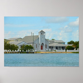 Green Turtle Cay Church, die Bahamas Poster