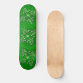 Green Turtle Dot Art, Skateboard (Vorderseite)