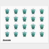 Green Turtle Gradient Sticker (Blatt)