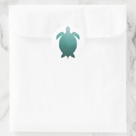 Green Turtle Gradient Sticker (Tasche)
