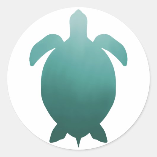 Green Turtle Gradient Sticker (Vorderseite)