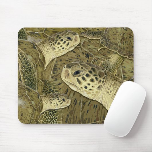 Green Turtle Mouse Pad Mousepad (Mit Mouse)