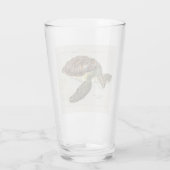 Green Turtle over Nautical Drink Glass Glas (Rückseite)