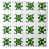 Green Turtle Pattern Fliese (Vorderseite)