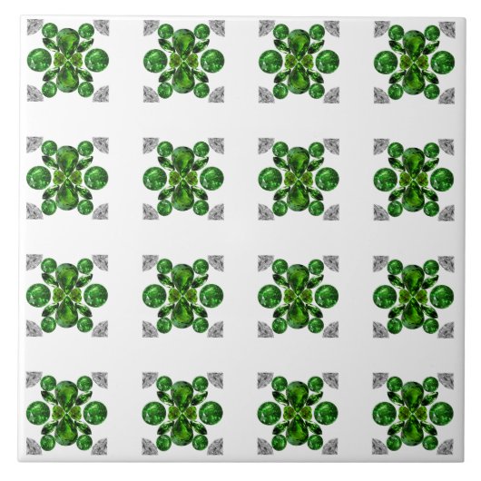 Green Turtle Pattern Fliese (Vorderseite)