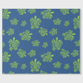 Green Turtle Pattern Geschenkpapier (Flach)