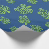 Green Turtle Pattern Geschenkpapier (Ecke)
