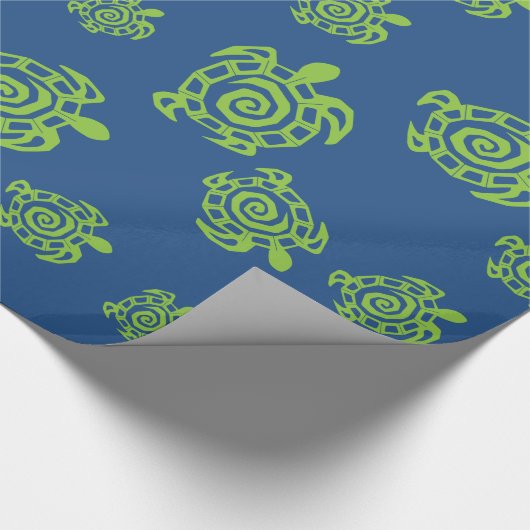 Green Turtle Pattern Geschenkpapier (Ecke)