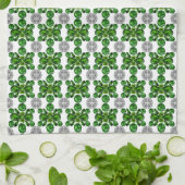 Green Turtle Pattern Geschirrtuch (Gefaltet)