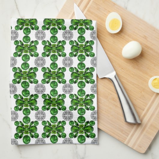 Green Turtle Pattern Geschirrtuch (Viertel Falte)