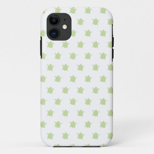 Green Turtle Pattern iPhone Case (Rückseite)