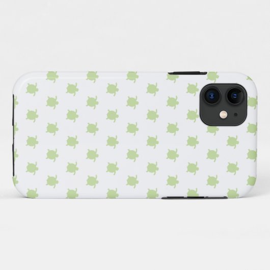 Green Turtle Pattern iPhone Case (Rückseite (Horizontal))