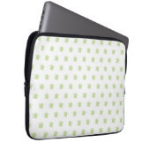 Green Turtle Pattern Laptop Sleeve (Vorne Rechts)