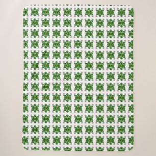 Green Turtle Pattern Sherpadecke