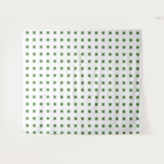Green Turtle Pattern Wandteppich (Vorderseite (Horizontal))