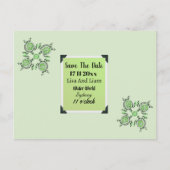 Green Turtles Dot Art Save the Date, Postkarte (Vorderseite)