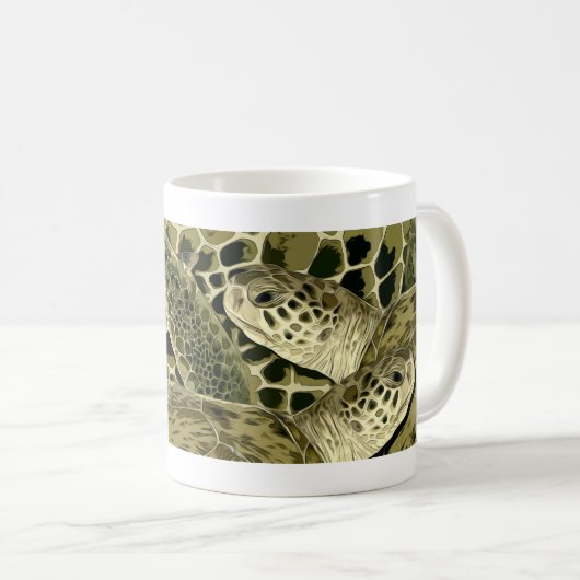 Green Turtles Graphic Kaffeetasse (VorderseiteRechts)