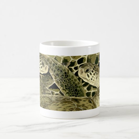 Green Turtles Graphic Kaffeetasse (Mittel)