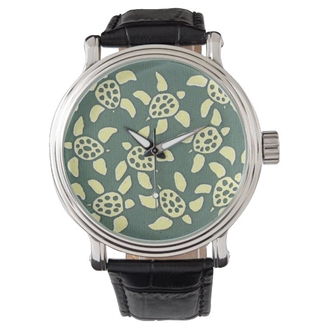 green turtles hour armbanduhr (Vorderseite)