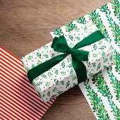 Green Twigs & Red Berries Weihnachtsmuster Geschenkpapier Set
