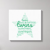 Green Twin Star Leinwanddruck (Vorderseite)